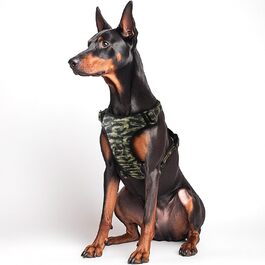 Шлея для собак QQPETS проти тягнення, регульована, з 2 повідковими кільцями, м'яка, світловідбивна, для малих і великих порід, з ручкою, оксфордська тканина