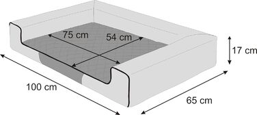 Килимок для собак DOGGY, лежанка для собак, лежанка-кільце, лежанка для собак, подушка для собак, ліжко для собак, софа для собак, корзина для тварин, лежанка для собак, собача софа, матрац для собак: Червоний з чорним, XL - 100 x 66 см XL Червоний з чорн
