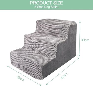 Сходинки для собак та котів: 3 сходинки, сірі, для літніх та поранених тварин