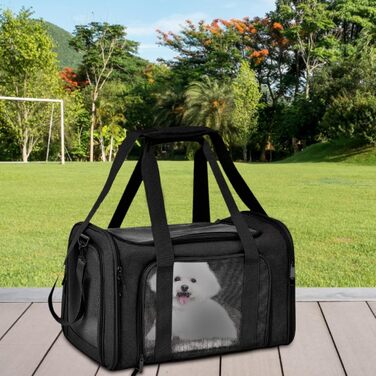 Траспортер для котів та собак, складаний, чорний. Атмосвіт, для подорожей, переноска для тварин