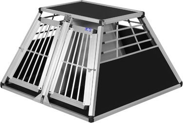 Транспортний бокс для собак Transportbox N52, алюмінієвий, 110x107x67 см з перегородкою та аварійним виходом