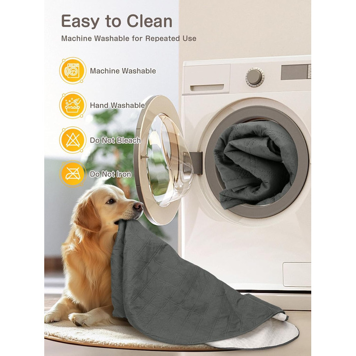 Водонепроникний килимок для собак, диванів та ліжок, захист від шерсті та подряпин, антиковзаюча підстилка для тварин, легко миється, 127x157 см