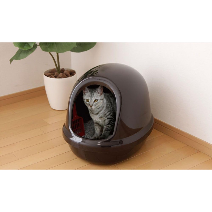 Котлочистка Iris Ohyama PNE-500H біла, велика овальна, без кришки, для котів та кошенят, легке очищення, BPA-free