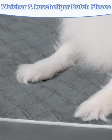 Ортопедичне ліжко для собак середнього розміру KSIIA, 88x55x7 см, знімний, миючий, темно-сірий