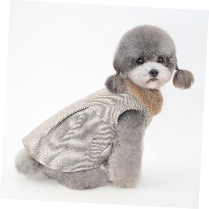Тепла бавовняна жилетка для маленьких собак. М'який одяг для цуценят, халат для домашніх тварин на осінь та зиму. Комфортний костюм для вигулу на вулиці. Розмір до 5 кг.