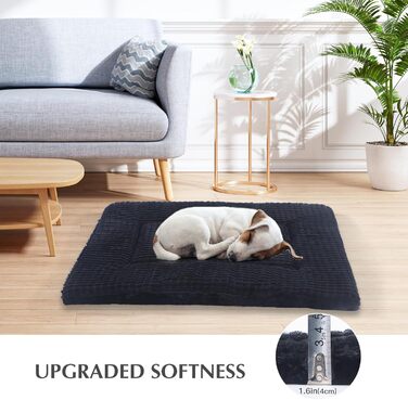 Ортопедичне ліжко для собак BVAGSS, миється, м'яке, тепле, для маленьких, середніх та великих собак, 76x50x4 см, сірий