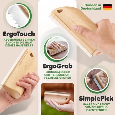 Дзеркало для коней Robbi – ефективний гребінь для зміни хутра – ідеально підходить для короткошерстих, підшерстка та догляду за конями – ергономічна щітка з нержавіючої сталі для легкого гребінню