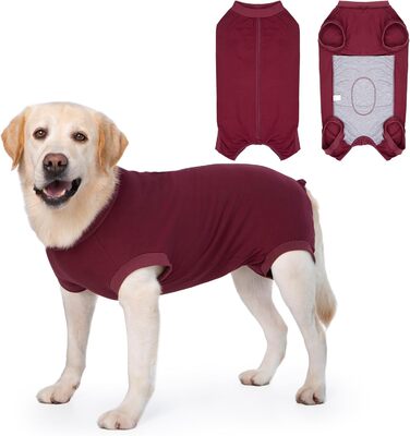 Операційний боді для собак після кастрації (для самців) з блискавкою. Захисний костюм після операції, медичний боді для собак, простий збір сечі, захист від протікання, піжама для собак (синій морський колір, червоний для сук).