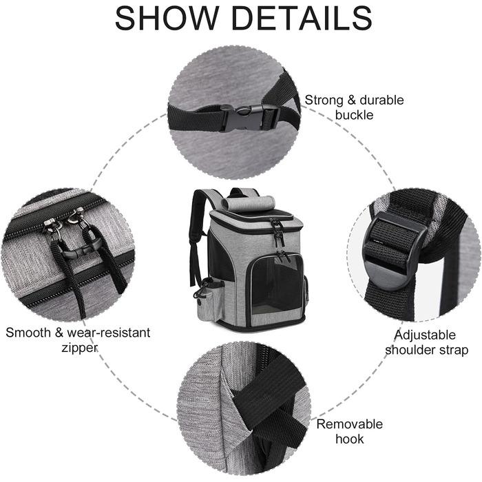 Рюкзак для собак, дихаючий, складаний, переноска для тварин, рюкзак-переноска для собак та котів