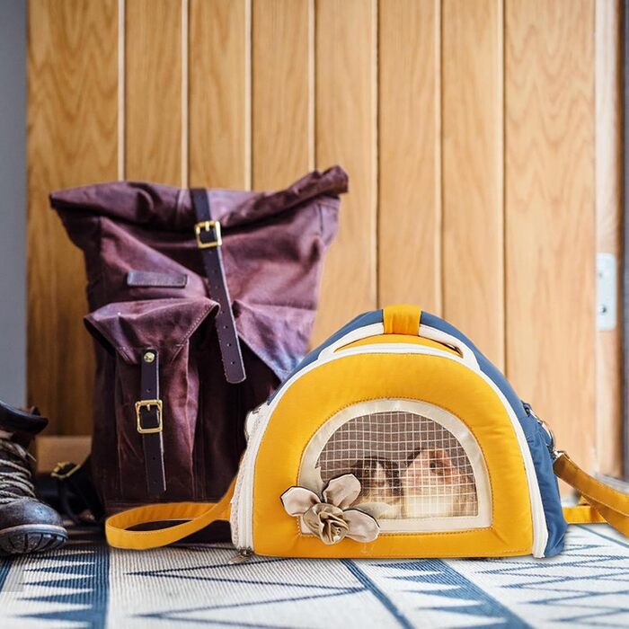 Транспортна сумка для маленьких тварин: переноска для собак, котів, шиншил | Переноска для хом'яків, кроликів, морських свинок, аксесуари для подорожей (Помаранчевий)