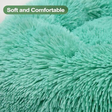 М'яке ліжко для собак та котів, зручне та тепле, антистрес, для маленьких та середніх порід, блакитне (50 см)