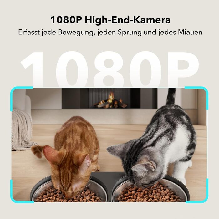 Автоматична годівниця для котів PETLIBRO 5 л з 1080P камерою, Wi-Fi 5G, додатком, нічним баченням, сигналом руху та звуку, для сухого корму, підходить для кількох домашніх тварин