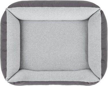 Ліжко для собак Doctor Bark, м'яке та пухнасте, середніх порід, 86x65 см, сіре, Made in Germany