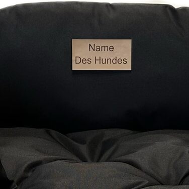 Ортопедичне ліжко для собак Dogs4Life: м'яке, миється, з можливістю персоналізації імені (M, чорний)