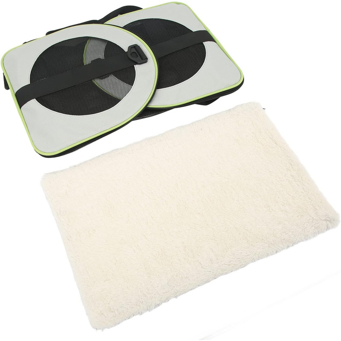 Транспортна сумка для домашніх тварин Cloimei Premium 600D Nylon, сіра, для котів та собак, 17 x 11 x 11 см