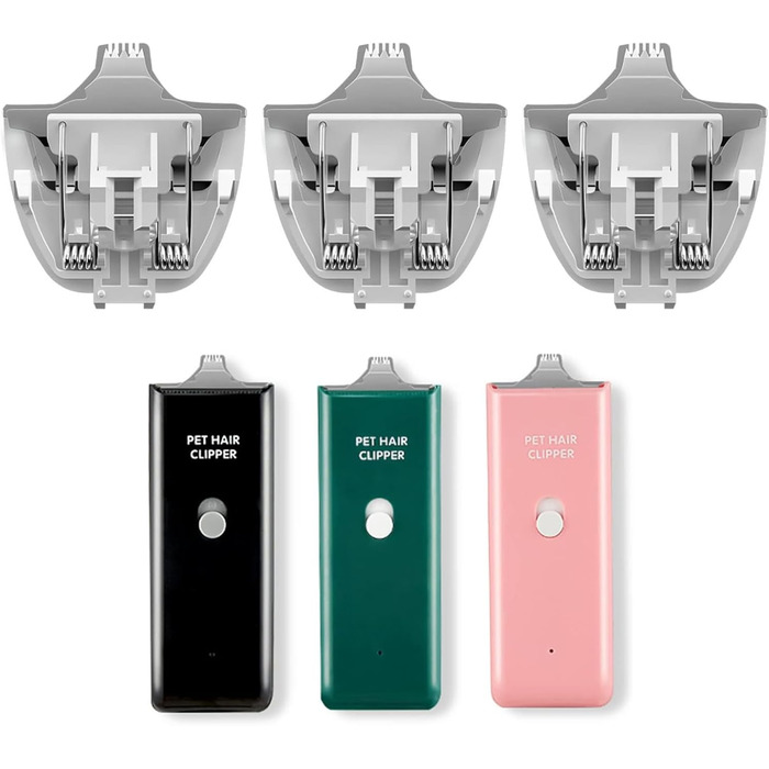 Професійна машинка для стрижки собак та котів, акумуляторна, бездротова, набір лез (3 шт.)
