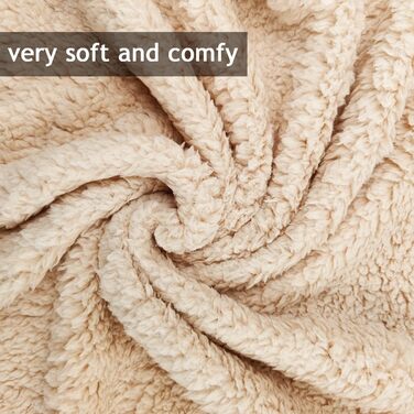 М'яка тепла флісова ковдра для собак та котів 100x120 см, машинного прання, бежева