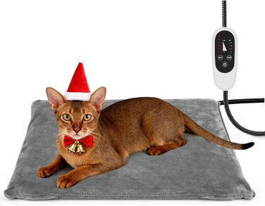 Електричний нагрівальний килимок NICREW для котів та собак, 40x45 см, з антигризункою, бежевий, 30 Вт (регульована температура)