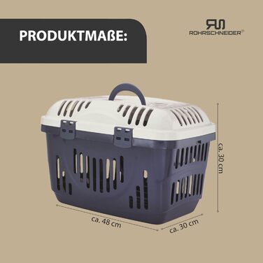 Транспортна переноска для котів Rohrschneider (Блакитна) | Велика переноска для кота | З ручкою
