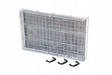 Вольєр-клітка для собак з гігієнічним дном, оцинкована, міцна, 91x57x65 см