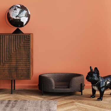 Ліжко для собак і котів Kare Design Dream Day, сіре, з оксамитовою оббивкою та сталевими ніжками, 25x63x44 см