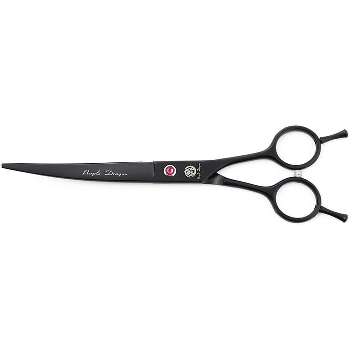 Набір професійних ножиць для грумінгу собак Purple Dragon 7.0 дюймів, 3 шт. з декором зі стразів