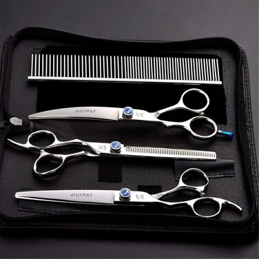 Набір професійних ножиць для грумінгу тварин з нержавіючої сталі (7,0 дюймів) - 3 шт.