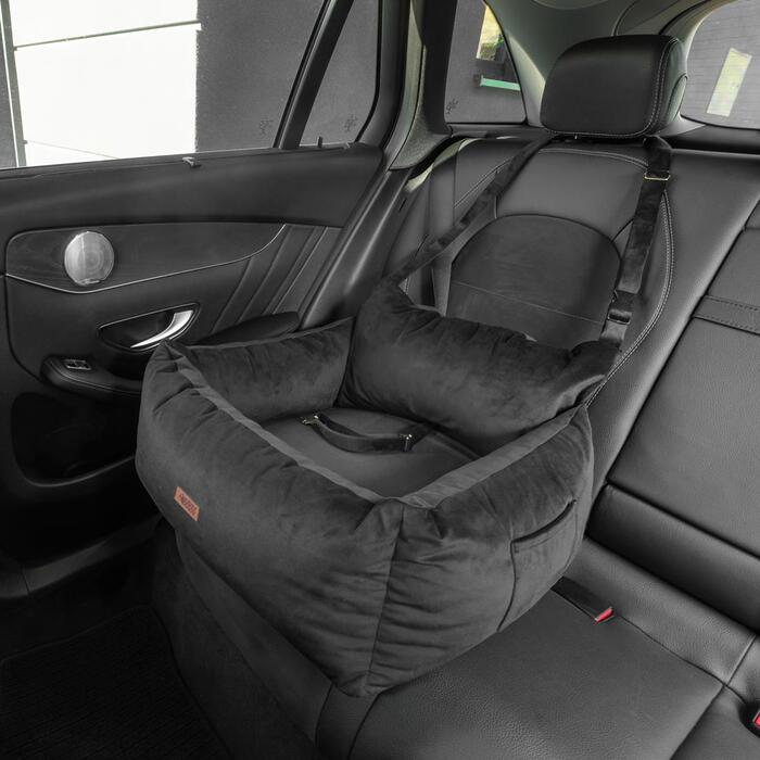 Автомобільний автокрісло-переноска для собак Huggy Doggy L (для бульдогів, такс та середніх порід)