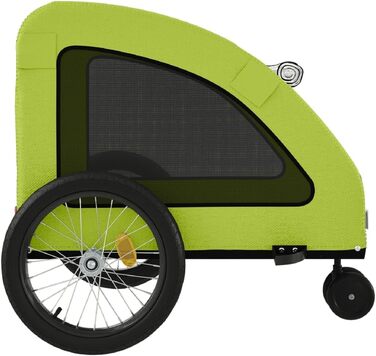 Причіп для велосипеда для собак та котів, зелений, Oxford-Gewebe та метал