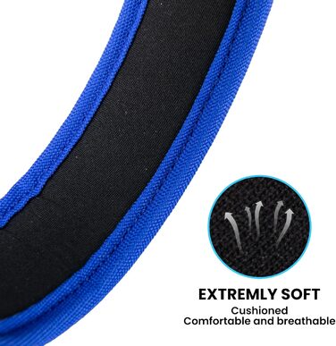 Поводок для собак Exceent Eite Spanker, чорний, XL. Міцний матеріал PU, регульований, для великих собак, навчання, прогулянки.