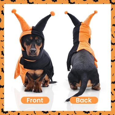 Костюм клоуна для собак Lelepet на Halloween, Cosplay, для свят, оранжевий, розмір M