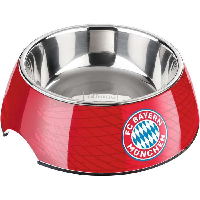 Набір для їжі та води Hunter FC Bayern München з меламіну, 350 мл, червоний