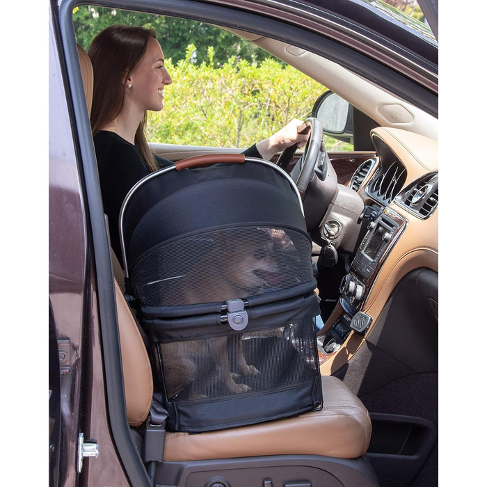 Переноска для тварин Pet Gear View 360, чорна, 51x30x47 см - для собак та котів