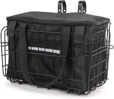 Складна корзина для велосипеда Spesh з нейлоновим внутрішнім мішком. Знімне дротяне плетіння, вантажопідйомність до 20 кг