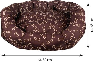 М'яке ліжко для котів та собак середніх розмірів Bestlivings, ліжко для тварин, різні дизайни, легко миється, міцне та стійке до подряпин (80x65 см, кістка)