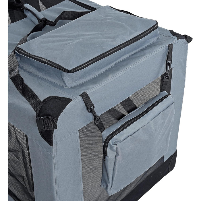 Транспортна переноска для собак та котів ESTEXO, XXXL, сірий колір