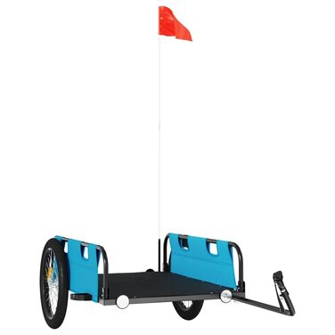 Причіп для велосипеда, вантажний, для перевезення покупок та подорожей, блакитний, з оксфордської тканини та металу