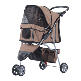 PawHut Dog Stroller Баггі для собак і кішок, багатокольоровий (кавово-коричневий)| Аосом