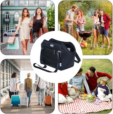 Сумка-переноска для тварин: котів та маленьких собак, зручна та легка, розмір 48x27x4 см