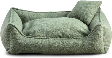 Ліжко для собак Gutekissen® Bear - середні породи, миється, з подушкою, вибір кольору та розміру (80x70, XS, зелений)