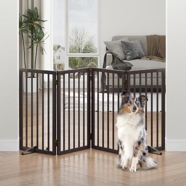 Захисне ґратка для собак з бамбука, перегородка для кімнати, 3 панелі, ширина 55