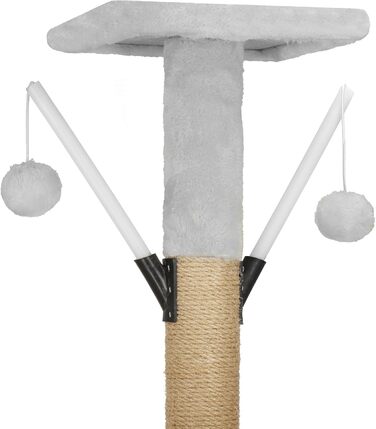 Котячий будиночок SPRINGOS з дряпалкою, 245 см, сірий, регульована висота