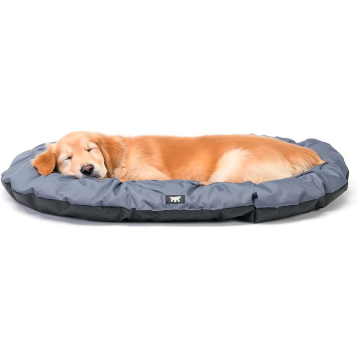 Ортопедичний лежак для собак великих порід Ferplast: лежанка-софа, корзина, вологостійкий матрац, знімний чохол, 110x70x8 см, сірий