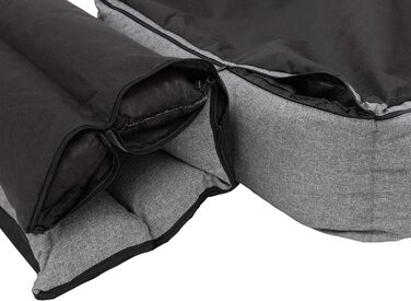 Крісло-ліжко для собак XL, 85x65 см, сіре - м'яке лежання для вашого улюбленця