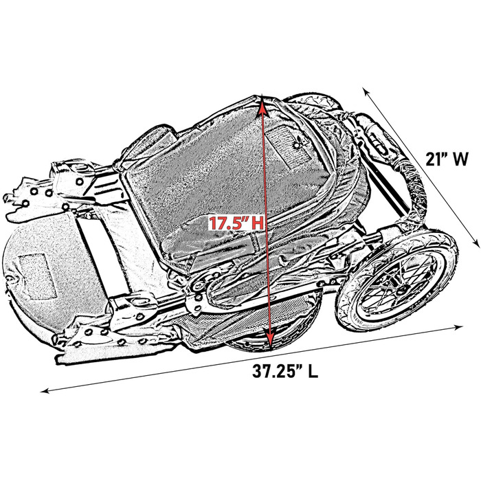 Дитяча візок для тварин Pet Gear AT3: для котів/собак, без блискавки, легке складання, прогумовані колеса, знімне внутрішнє покриття, тримач для напоїв та кошик для зберігання, 1 модель, 2 кольори (рубіново-червоний)