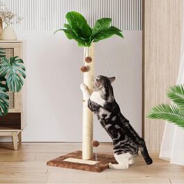 Leisuremix Кігтеточка для котів XXL 80 см, зелена, сучасний дизайн, стовпчик для великих котів та кошенят