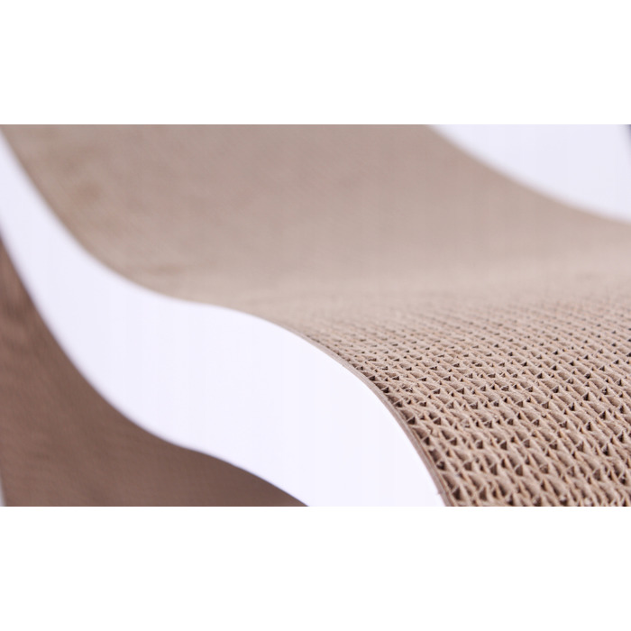 Великий картонний кігтеточка-ліжечко для котів HomeCatty, 75x26x25 см