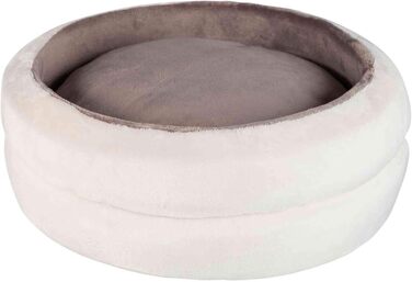Кругла лежанка для собак Trixie Bett Levi, діаметр 45 см, кремово-сіра, S