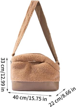 Транспортна сумка для кота - водонепроникна, м'яка переноска | З безпечним ремінним закриттям | Для маленьких та середніх порід | Коричнева