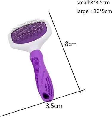 Інструмент для видалення шерсті для собак та котів, гребінець для грумінгу, фіолетовий, для короткої шерсті